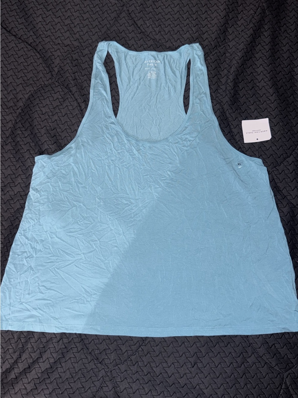 American Eagle Outfitters Light Blue Scoop Neck Racerback Tank